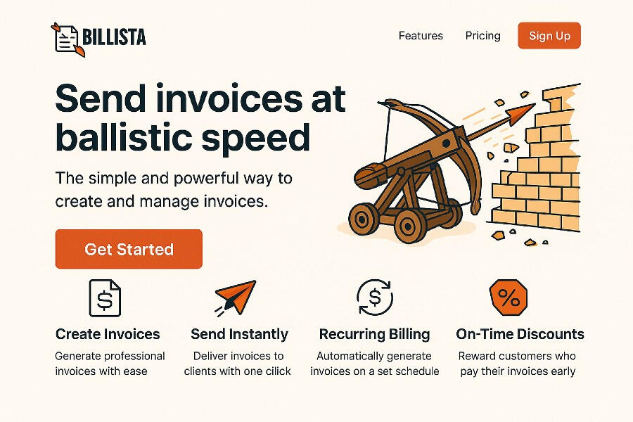 Billista Landing Page Billista Landing Page
