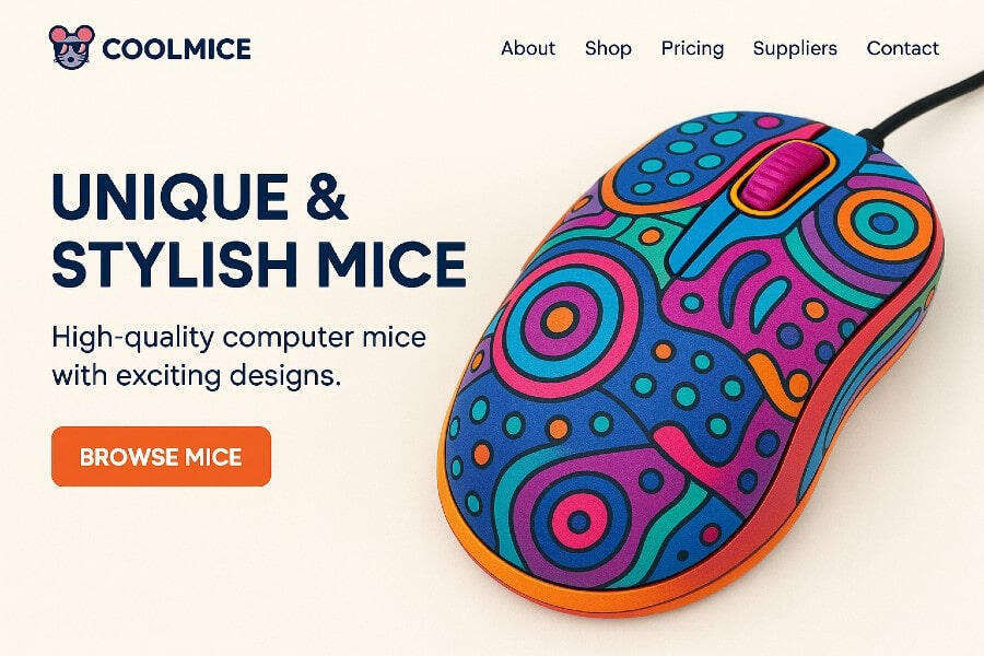 Cool Mice Landing Page Cool Mice Landing Page